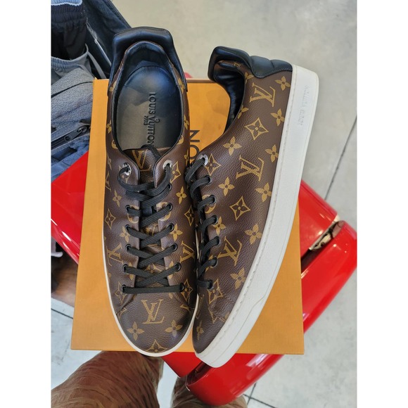 Louis Vuitton Men's 7 US Brown Suede Monogram Energie Sneaker Full